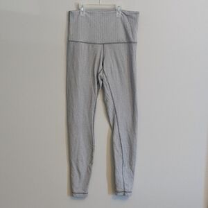 Lululemon Wunder Under High-Rise Herringbone Gray Luon Leggings - Size 8